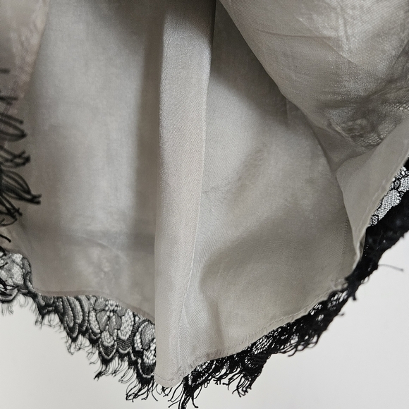 Moulinette Soeurs by Anthropologie Women's Black Silk Lace Cocktail Dress Size 8 - Picture 8 of 9